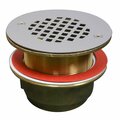 Jones Stephens 2 in. IPS Bronze Shower Drain with Long Pattern Spud and Stainless Steel Strainer D68512